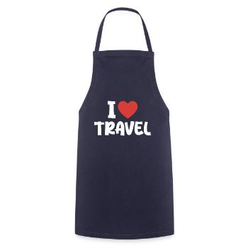 I Love Travel - Tablier de cuisine - marine - Devant - AI Model Male 185 dark (185cm)