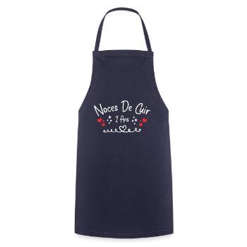 Noces de Cuir - Tablier de cuisine - marine - Devant - AI Model Male 185 dark (185cm)