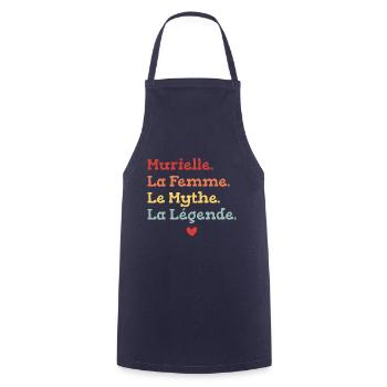 La femme le mythe la légende murielle - Tablier de cuisine - marine - Devant - AI Model Male 185 dark (185cm)