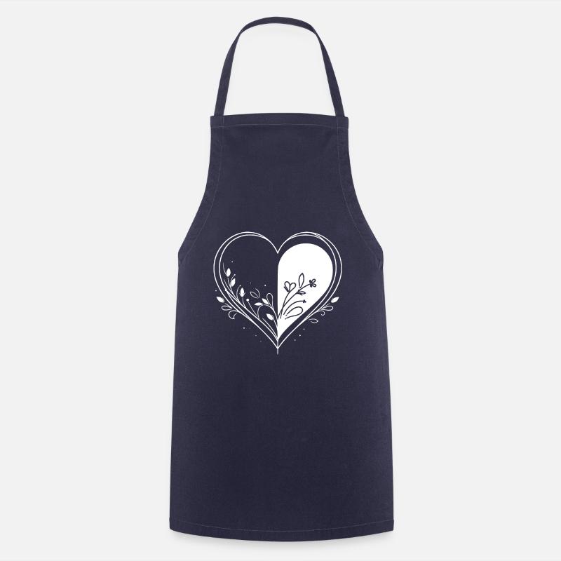 La Saint-Valentin - Tablier de cuisine - marine