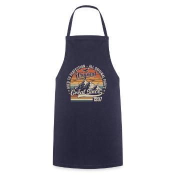 Vintage Born in 1997 | 28th Anniversary Gift 1997 - Cooking Apron - navy - Front - AI Model Male 185 dark (185cm)