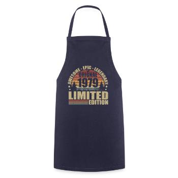 1979 Anniversaire 1979 tenue vintage 1979 Chemise - Tablier de cuisine - marine - Devant - AI Model Male 185 dark (185cm)