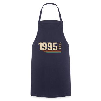 Vintage Anniversary 1995 Birthday Party 1995 - Cooking Apron - navy - Front - AI Model Male 185 dark (185cm)