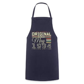 May 1984 Birthday Gift, May 1984 Gift - Cooking Apron - navy - Front - AI Model Male 185 dark (185cm)