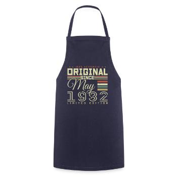 Cadeau Anniversaire Mai 1982, Gift May 1982 - Tablier de cuisine - marine - Devant - AI Model Male 185 dark (185cm)