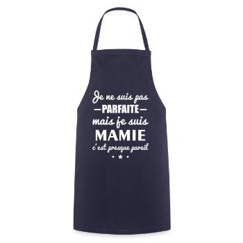 pas parfaite mamie - Tablier de cuisine - marine - Devant - AI Model Male 185 dark (185cm)