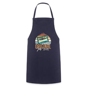July 1978 Vintage Vintage Birthday July 1978 - Cooking Apron - navy - Front - AI Model Male 185 dark (185cm)