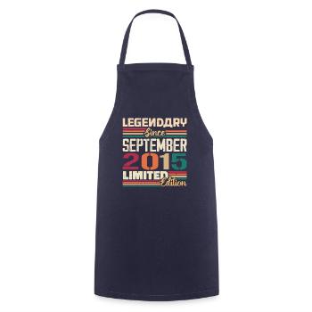 September 2015 Anniversary 2015 September Gift - Cooking Apron - navy - Front - AI Model Male 185 dark (185cm)