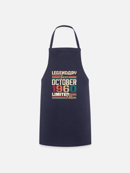 Oktober 1960 Vintage - Geburtstagsgeschenk 1960 - Kochschürze - Navy