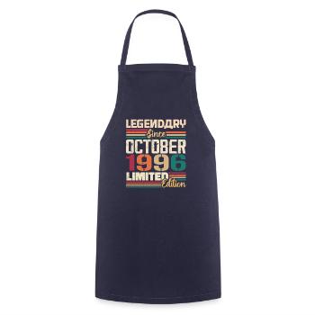 October 1996 Vintage - Birthday Gift 1996 - Cooking Apron - navy - Front - AI Model Male 185 dark (185cm)