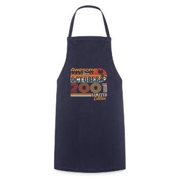 2001 October Vintage - October 2001 - Cooking Apron - navy - Front - AI Model Male 185 dark (185cm)