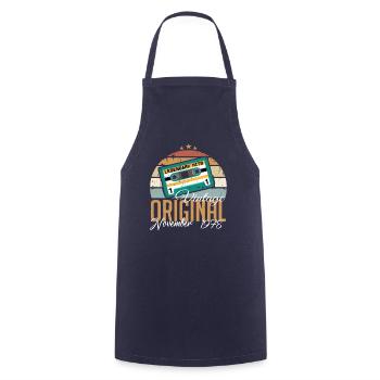 Born in November 1978 Retro - Cooking Apron - navy - Front - AI Model Male 185 dark (185cm)