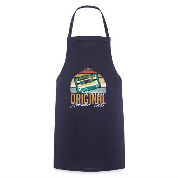 Born in November 1960 Retro - Cooking Apron - navy - Front - AI Model Male 185 dark (185cm)