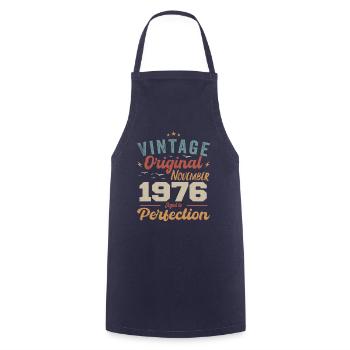 Legendary since November 1976 - 1976 - Cooking Apron - navy - Front - AI Model Male 185 dark (185cm)