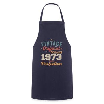 Legendary since November 1973 - 1973 - Cooking Apron - navy - Front - AI Model Male 185 dark (185cm)