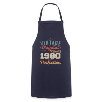 Légendaire depuis novembre 1980 - 1980 - Tablier de cuisine - marine - Devant - AI Model Male 185 dark (185cm)