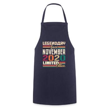 Legendary since November 2020 - Gift 2020 - Cooking Apron - navy - Front - AI Model Male 185 dark (185cm)