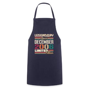 Legendary since December 2006 Vintage December 2006 - Cooking Apron - navy - Front - AI Model Male 185 dark (185cm)