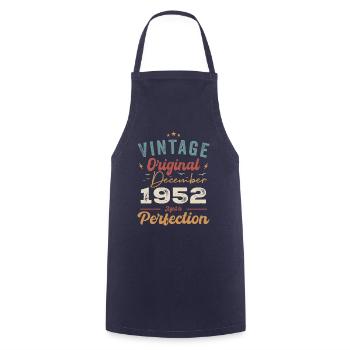 Vintage Geburtstag - Dezember 1952 - Geschenkidee - Kochschürze - Navy - Vorne - AI Model Male 185 dark (185cm)