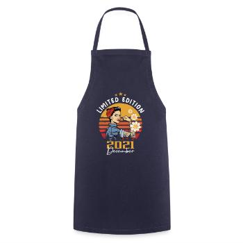December 2021 Birthday Gift December 2021 - Cooking Apron - navy - Front - AI Model Male 185 dark (185cm)