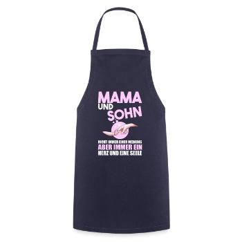 Mama Und Sohn - Kochschürze - Navy - Vorne - AI Model Male 185 dark (185cm)