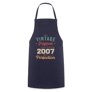 January 2007 Legend for 17 years - Cooking Apron - navy - Front - AI Model Male 185 dark (185cm)