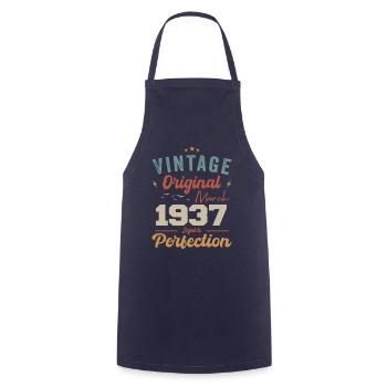März 1937 Jahrgang geboren Vintage Geburtstag - Kochschürze - Navy - Vorne - AI Model Male 185 dark (185cm)