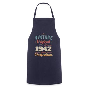 März 1942 Jahrgang geboren Vintage Geburtstag - Kochschürze - Navy - Vorne - AI Model Male 185 dark (185cm)