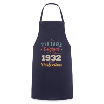 März 1932 Jahrgang geboren Vintage Geburtstag - Kochschürze - Navy - Vorne - AI Model Male 185 dark (185cm)