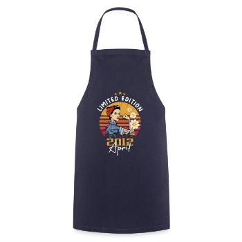 April 2012 Birthday Gift April 2012 Vintage - Cooking Apron - navy - Front - AI Model Male 185 dark (185cm)