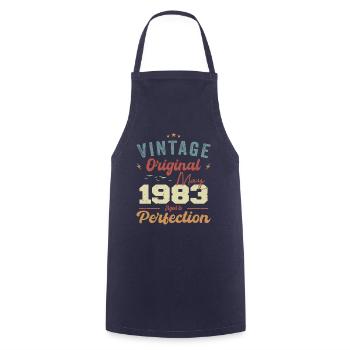 May 1983 Birthday May 1983 Gift May 1983 - Cooking Apron - navy - Front - AI Model Male 185 dark (185cm)