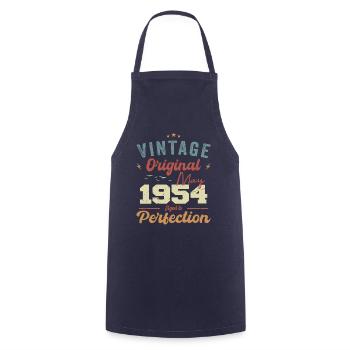 May 1954 Birthday May 1954 Gift May 1954 - Cooking Apron - navy - Front - AI Model Male 185 dark (185cm)
