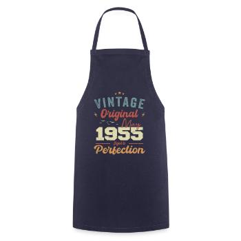 Mai 1955 Anniversaire Mai 1955 Cadeau Mai 1955 - Tablier de cuisine - marine - Devant - AI Model Male 185 dark (185cm)