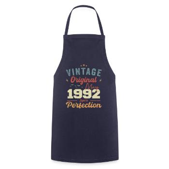 May 1992 Birthday May 1992 Gift May 1992 - Cooking Apron - navy - Front - AI Model Male 185 dark (185cm)