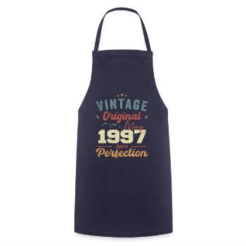 May 1997 Birthday May 1997 Gift May 1997 - Cooking Apron - navy - Front - AI Model Male 185 dark (185cm)