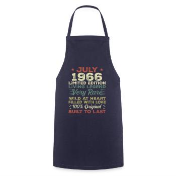 Cadeau Juillet 1966 Anniversaire Juillet 1966 Anniversaire - Tablier de cuisine - marine - Devant - AI Model Male 185 dark (185cm)