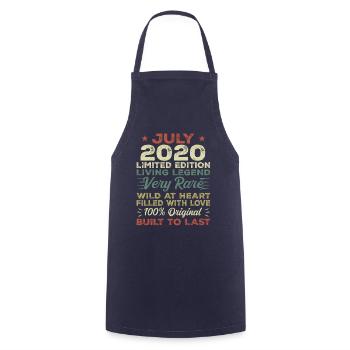 Geschenk Juli 2020 Jubiläum Juli 2020 Geburtstag - Kochschürze - Navy - Vorne - AI Model Male 185 dark (185cm)