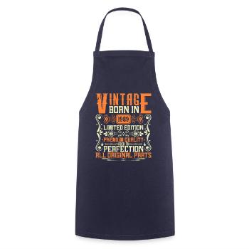 1989 Born in 1989 - Built in 1989 Birthday in 1989 - Cooking Apron - navy - Front - AI Model Male 185 dark (185cm)