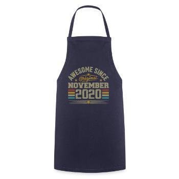November 2020 Birthday Gift | November 2020 - Cooking Apron - navy - Front - AI Model Male 185 dark (185cm)