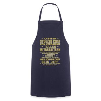 A proud of damn great employees - Cooking Apron - navy - Front - AI Model Male 185 dark (185cm)