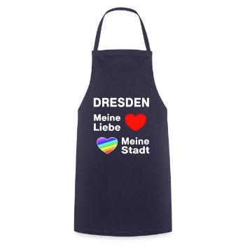 DRESDEN My Love My City - Cooking Apron - navy - Front - AI Model Male 185 dark (185cm)