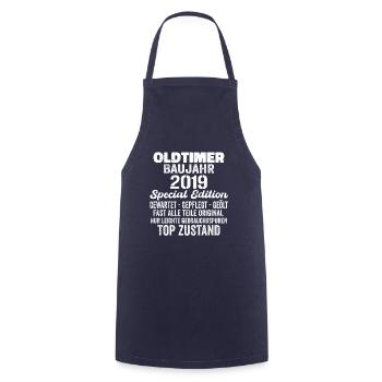 Original 2019 Jahrgang Vintage Geburtstag Retro - Kochschürze - Navy - Vorne - AI Model Male 185 dark (185cm)