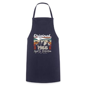 1966 - Gift born in 1966 - Cooking Apron - navy - Front - AI Model Male 185 dark (185cm)