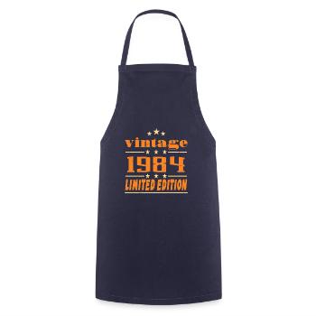 1984 Vintage Retro Birthday Bday Gift 1984 - Tablier de cuisine - marine - Devant - AI Model Male 185 dark (185cm)