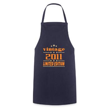 2011 Vintage Retro Birthday Bday Gift 2011 - Cooking Apron - navy - Front - AI Model Male 185 dark (185cm)
