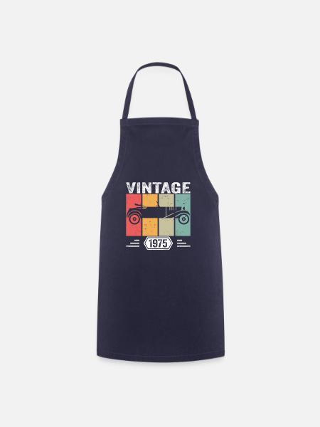 Classique depuis 1975, cadeau d’anniversaire de voiture ancienne 1975 - Tablier de cuisine - marine