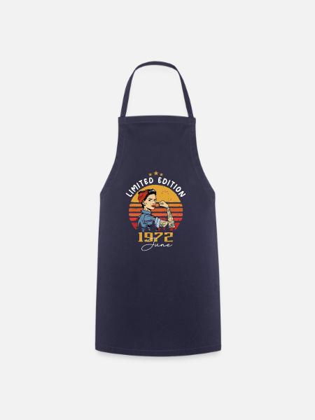 Vintage 1972 - Born In June 1972 - Kochschürze - Navy