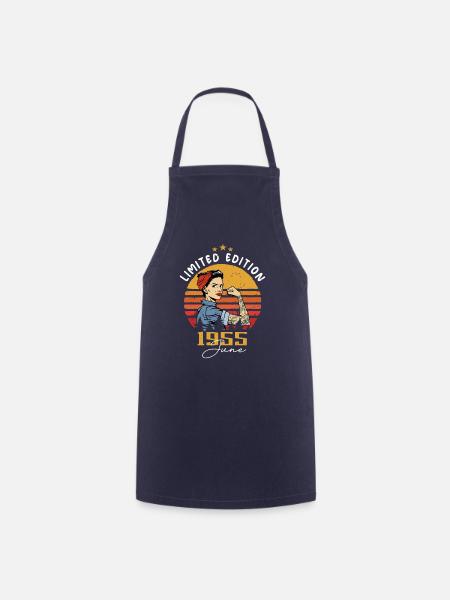 Vintage 1955 - Born In June 1955 - Kochschürze - Navy