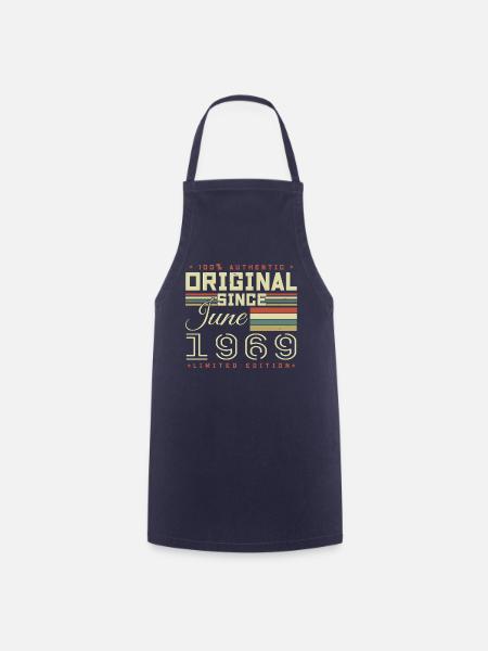 Geburtstagsgeschenk Juni 1969, Geschenk Juni 1969 - Kochschürze - Navy
