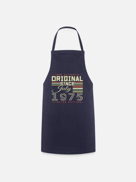 Juillet 1975 Anniversaire Juillet 1975 July 1975 - Tablier de cuisine - marine